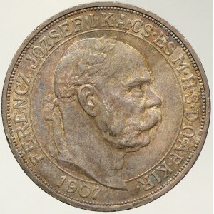 Korunová měna, 5 K 1907 KB korunovační