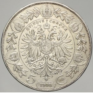 Korunová měna, 5 K 1909 Schwarz