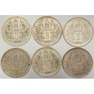 Korunová měna, 1 K 1893 (3x), 1895, 1899, 1916
