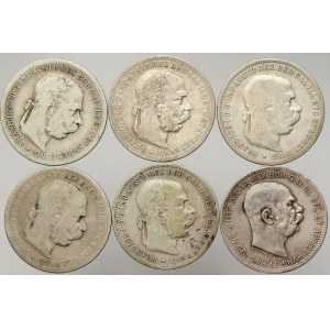 Korunová měna, 1 K 1893 (3x), 1895, 1899, 1916