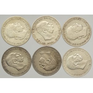 Korunová měna, 1 K 1893, 1895, 1914, 1915 (3x)