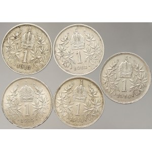 Korunová měna, 1 K 1912, 1913, 1914, 1915, 1916