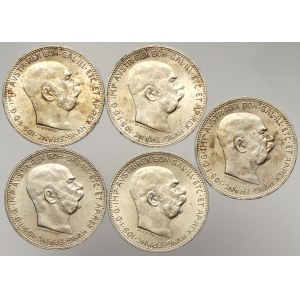 Korunová měna, 1 K 1914 (3x), 1915 (2x)