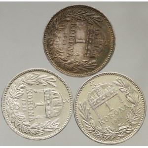 Korunová měna, 1 K 1914 KB (2x), 1 K 1915 KB