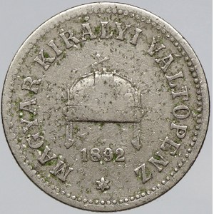 Korunová měna, 10 filler 1892 KB