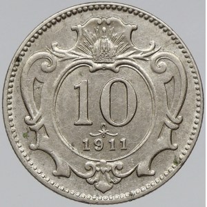 Korunová měna, 10 hal. 1911