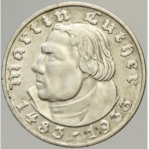 III. Říše, 2 RM 1933 D Luther