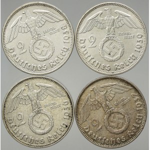 III. Říše, 2 RM 1936 D, 1937 D, 1938 D, 1939 D