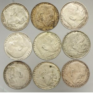 III. Říše, 2 M 1937 různé mincovny