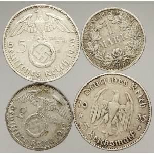 III. Říše, Konvolut Ag mincí Německa (34 g Ag)