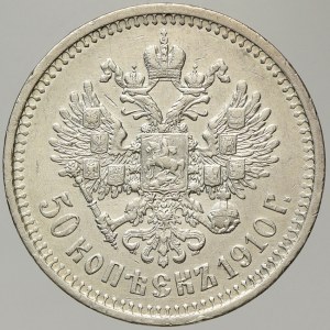 Mikuláš II. (1897 - 1917), 50 kop. 1910 EB