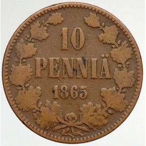 Finsko pod Ruskem, 10 penniä 1865