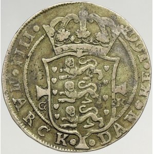 Dánsko, Frederik III. (1648-70). 1 koruna / 4 marky 1668