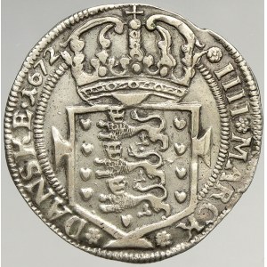 Dánsko, Christian V. (1670-99). 1 koruna / 4 marky 1672