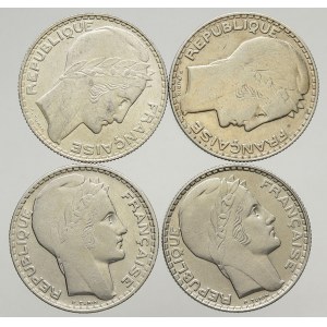 Francie, III. republika (1875 - 1940). 10 frank Ag 1929, 1930, 1931, 1934