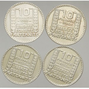 Francie, III. republika (1875 - 1940). 10 frank Ag 1932, 1933, 1934, 1938
