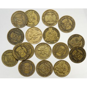 Francie, III. republika (1875 - 1940). 50 centim 1921-29. Včetně chyboražby.