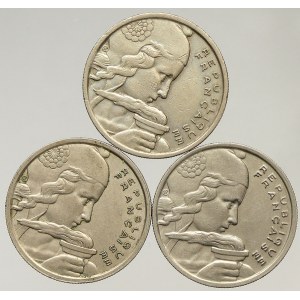 Francie, Republika (po r. 1940). 100 frank 1954 B, 1955, 1957 B