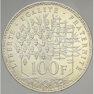 Francie, Republika (po r. 1940). 100 frank Ag 1982 Pantheon