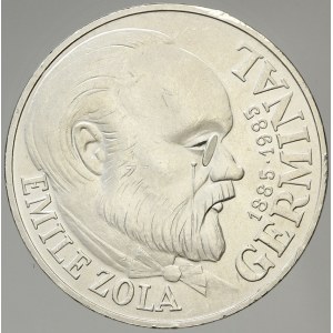 Francie, Republika (po r. 1940). 100 frank Ag 1985 Emile Zola