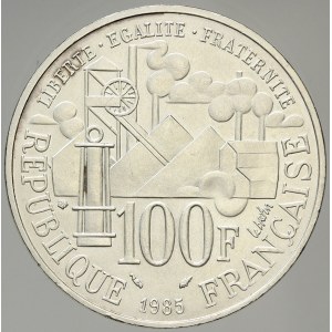 Francie, Republika (po r. 1940). 100 frank Ag 1985 Emile Zola