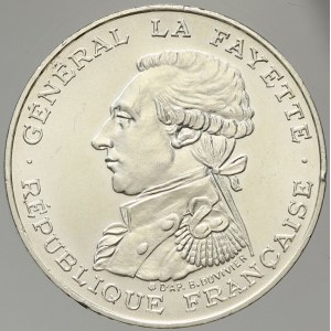 Francie, Republika (po r. 1940). 100 frank Ag 1987 La Fayette