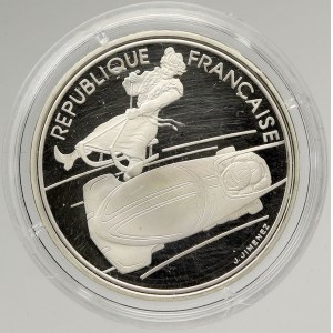 Francie, Republika (po r. 1940). 100 frank 1990 OH - saně + boby