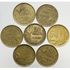 Francie, Republika (po r. 1940). 50 frank 1951 bz, B, 1952 bz, B, 1953 bz, B, 1954 B