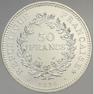 Francie, Republika (po r. 1940). 50 frank Ag 1976