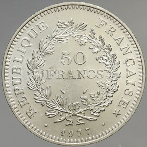 Francie, Republika (po r. 1940). 50 frank Ag 1977