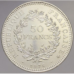 Francie, Republika (po r. 1940). 50 frank Ag 1978