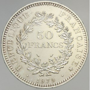 Francie, Republika (po r. 1940). 50 frank Ag 1979