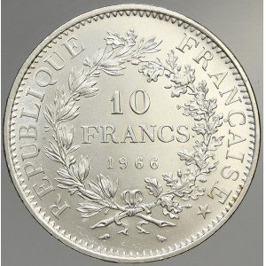 Francie, Republika (po r. 1940). 10 frank Ag 1966