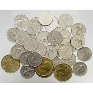 Francie, Republika (po r. 1940). 50 centim 1962, 1963 (2x), 1964; 1/2 frank 1965 - 2000
