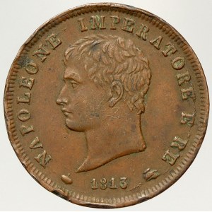 Itálie, Napoleon I. (1804-1814). 1 soldo 1813 M