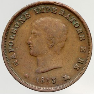 Itálie, Napoleon I. (1804-1814). 3 centesimi 1813
