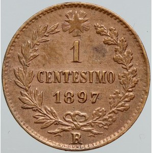 Itálie, Umberto I. (1878-1900). 1 centesimo 1897 R