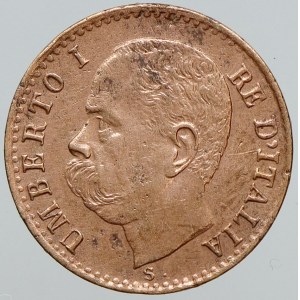 Itálie, Umberto I. (1878-1900). 1 centesimo 1897 R