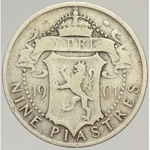 Kypr, Viktorie. 9 piastr 1901