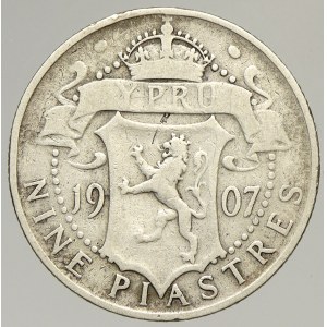 Kypr, Edward VII. 9 piastr 1907