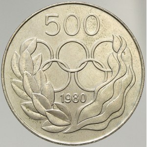 Kypr, Republika. 500 mils 1980 Olympijské hry