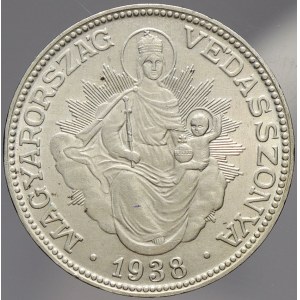 Maďarsko, 2 pengö 1938 BP