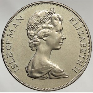 Man, Alžběta II. (1952-2022). 1 crown 1977 stříbrné jubileum