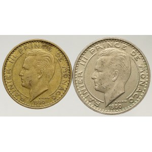 Monako, 50 Fr. + 100 Fr. 1950