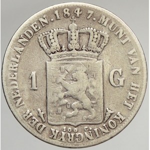 Nizozemí, Vilém II. (1840-1849) 1 gulden 1847