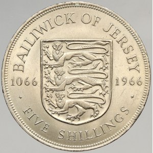 Normanské ostrovy - Jersey, 5 shilling 1966 příchod Normanů