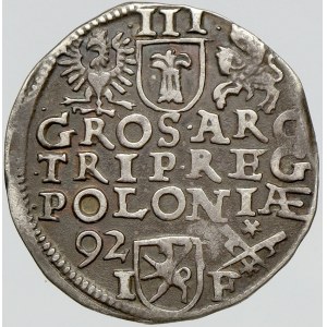 Polsko, Zikmund III. Vasa (1587 - 1632). Trojak 1592 Poznaň