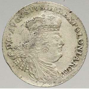 Polsko, August III. (1733-63). 8 groš - 2 zloté 1753 EC Lipsko