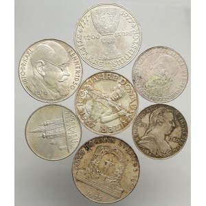 Rakousko, rep., Konvolut mincí 100, 50 a 25 schilling