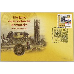 Rakousko, rep., 20 schilling 2000 poštovní známky